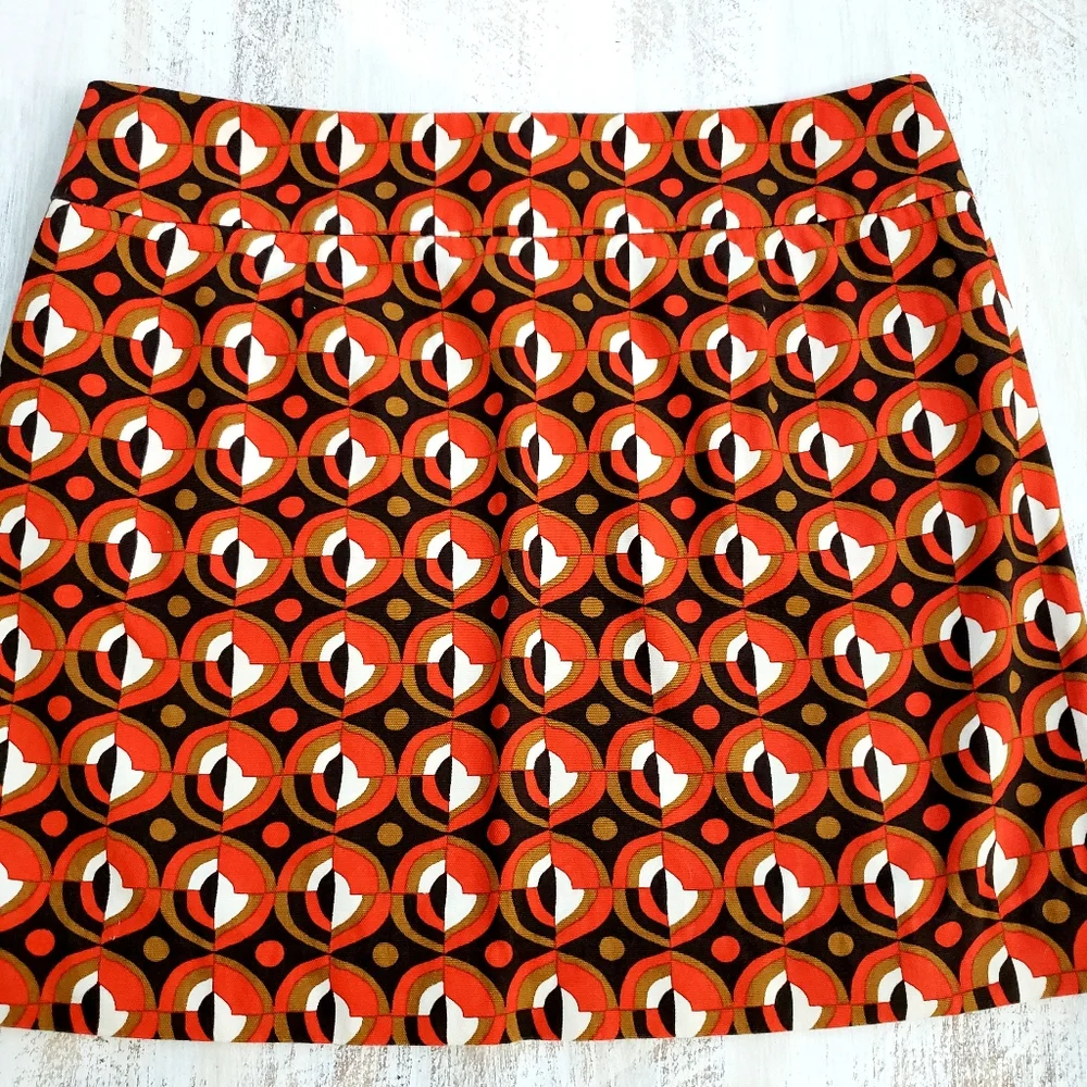 Nwot J. Crew  Abstract Geometrical Print Mini Skirt